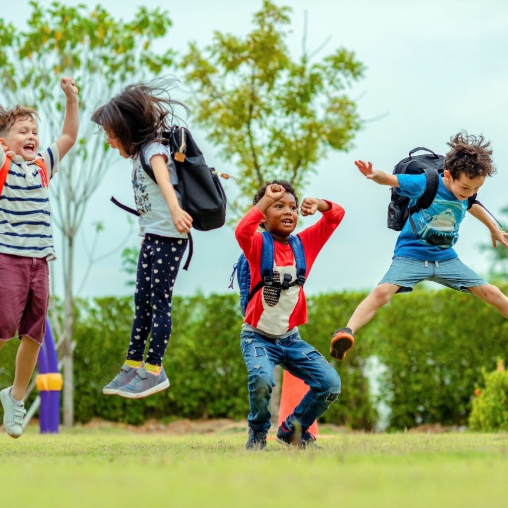 Image of kids jumping